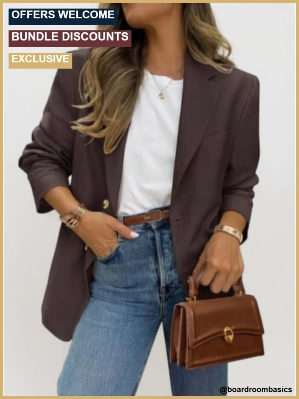 Business Casual Long Sleeve Lapel Open Front Blazer with Pockets